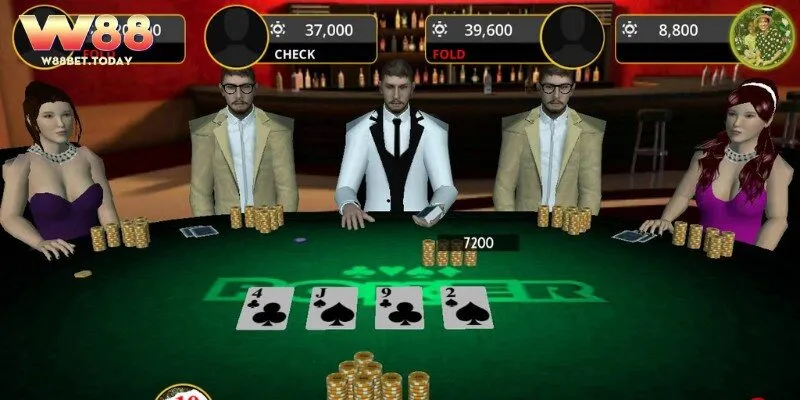 Poker 3D tại w888.li với môi trường chơi trực tuyến sống động